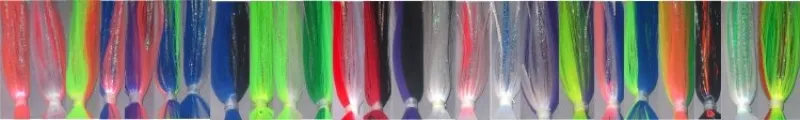Blue Water Candy Soft Baits>1/2oz Hair & Mylar Skirts