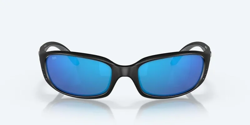 Costa Sunglasses>Brine Matte Black Frame With Mirror Blue Lens 580G Polarized Sunglasses
