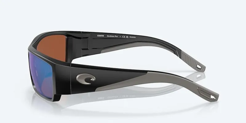 Costa Sunglasses>Corbina Pro Matte Black Frame with Green Mirror Lens 580G Polarized Sunglasses