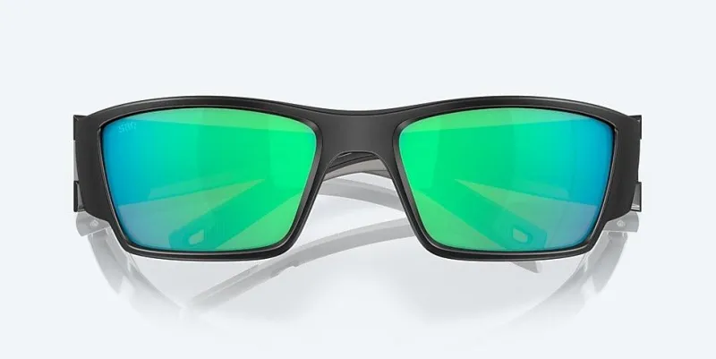 Costa Sunglasses>Corbina Pro Matte Black Frame with Green Mirror Lens 580G Polarized Sunglasses