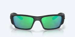 Costa Sunglasses>Corbina Pro Matte Black Frame with Green Mirror Lens 580G Polarized Sunglasses