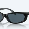 Costa Sunglasses>Fathom Matte Black Frame With Gray Mirror Lens 580P Polarized Sunglasses