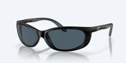 Costa Sunglasses>Fathom Matte Black Frame With Gray Mirror Lens 580P Polarized Sunglasses