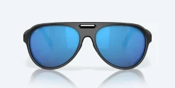 Costa Sunglasses>Grand Catalina Matte Black Frame with Blue Mirror Lens 580G Polarized Sunglasses