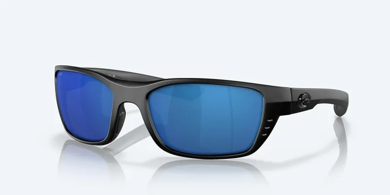 Costa Sunglasses>Whitetail Blackout Frame with Blue Mirror Lens 580P Polarized Sunglasses