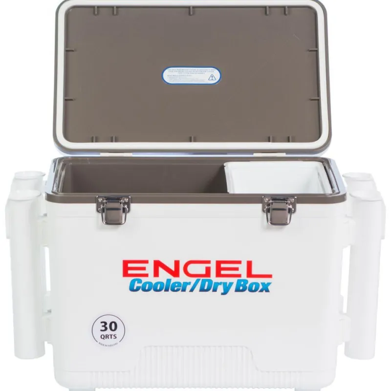 Engel Tackle Boxes & Storage>30 Quart Drybox/Cooler with Rod Holders