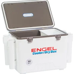 Engel Tackle Boxes & Storage>30 Quart Drybox/Cooler with Rod Holders