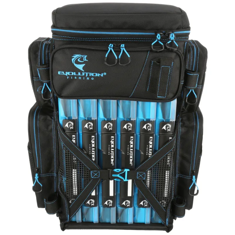 Evolution Bags|Tackle Boxes & Storage>Drift Series 3700 Tackle Backpack With Rod Holders