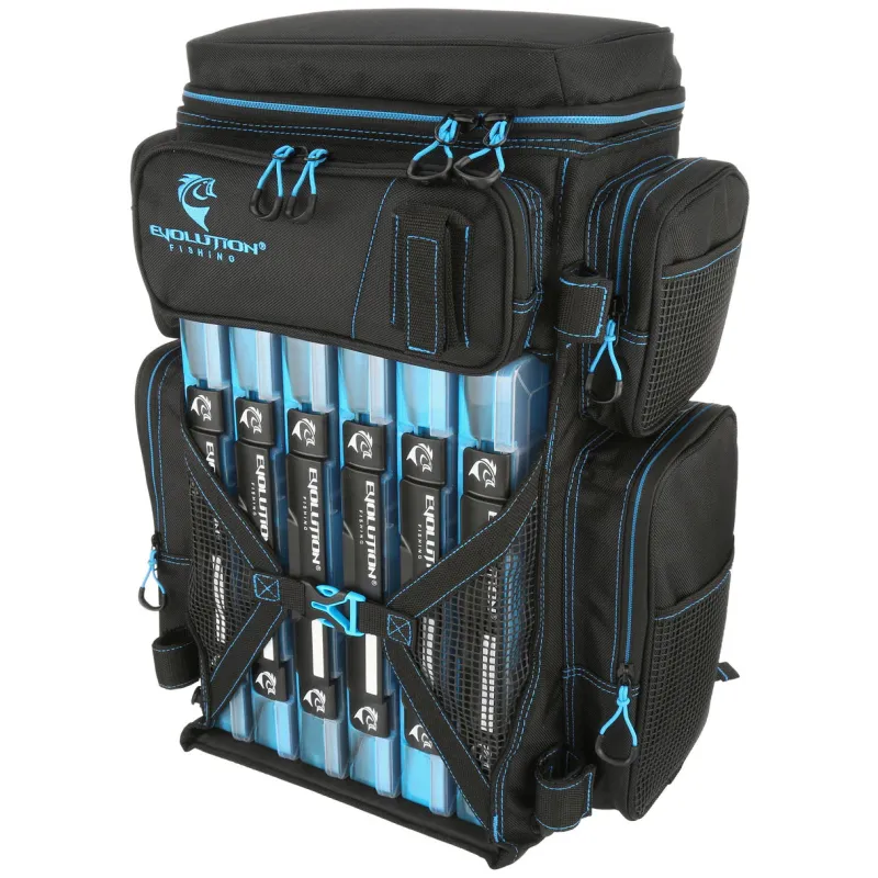 Evolution Bags|Tackle Boxes & Storage>Drift Series 3700 Tackle Backpack With Rod Holders