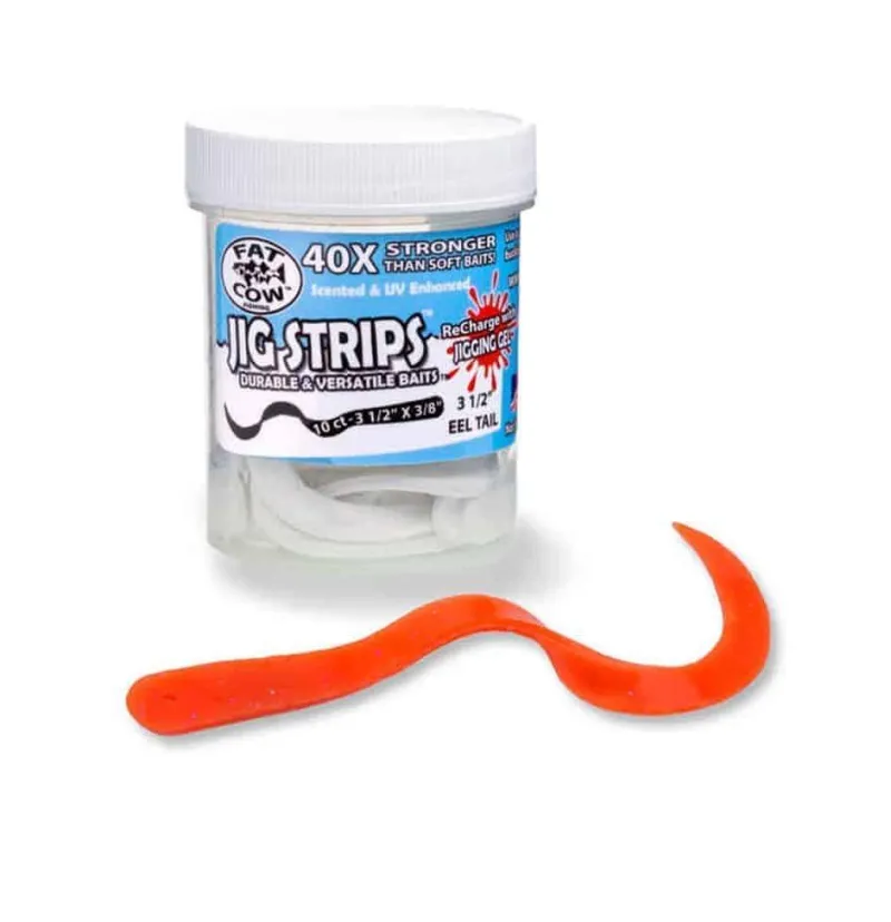 Fat Cow Soft Baits>Jig Strips Eel Tail