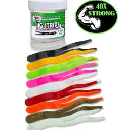 Fat Cow Soft Baits>Scented Jig Strips Split Tail 5"