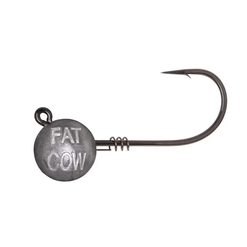 Fat Cow Soft Baits>Screw Ball Jig Heads 7/0 Hook 2pk