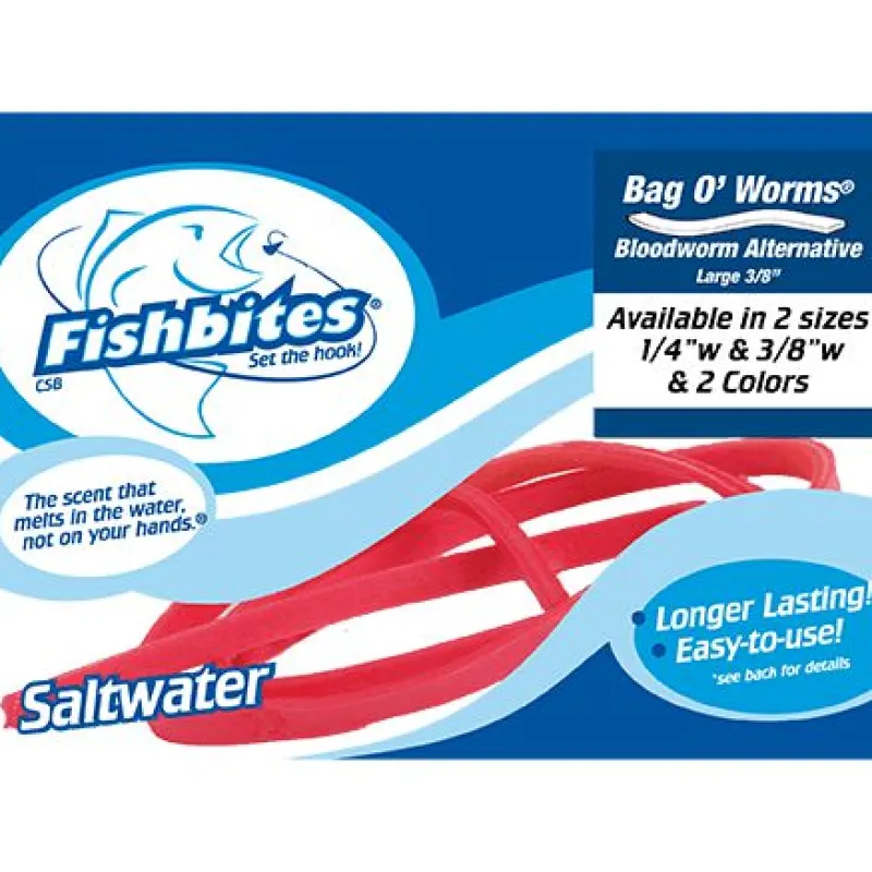 Fishbites Soft Baits>Longer Lasting Bag O' Worms Soft Baits