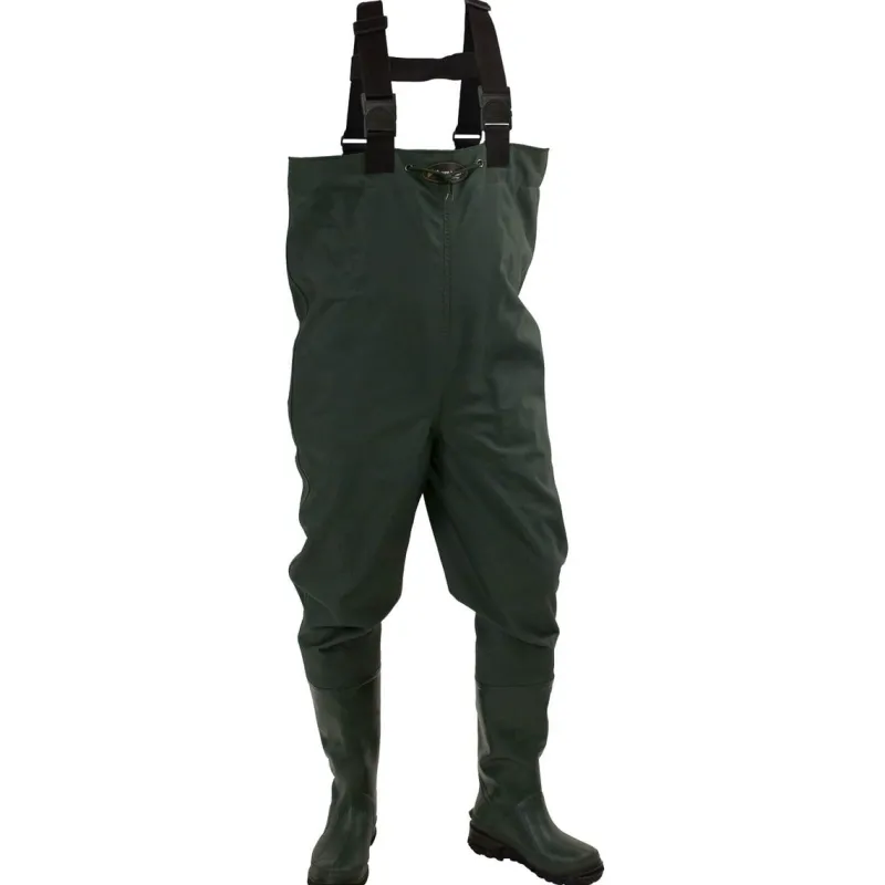 Frogg Toggs Waders & Bibs>Men's Cascades 2-Ply Bootfoot Poly/Rubber Cleated Chest Waders