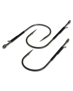 Gamakatsu Hooks>Heavy Cover Worm with Tin Keeper Hooks NS Black