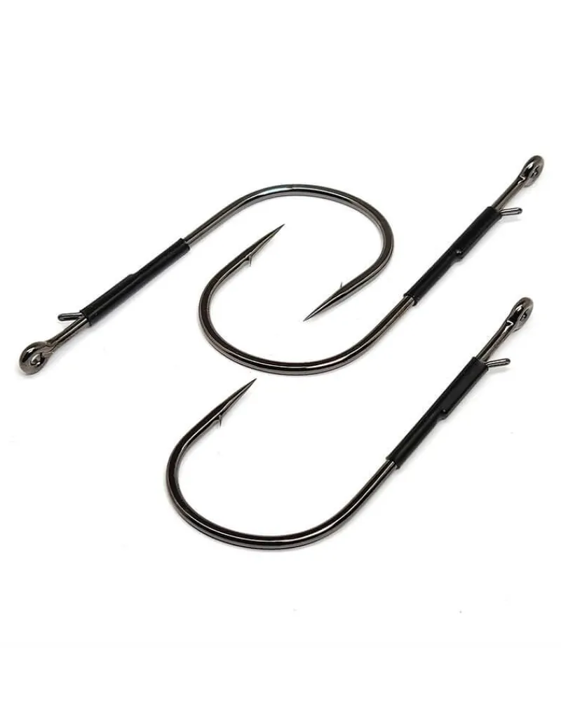 Gamakatsu Hooks>Heavy Cover Worm with Tin Keeper Hooks NS Black