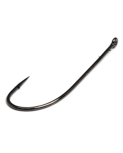 Gamakatsu Hooks>Worm Straight Shank O'Shaughnessy Bend Hooks NS Black