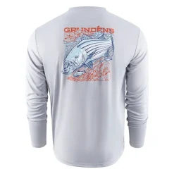 Grundens Shirts & Hoodies>Striped Bass LS Tech Tee