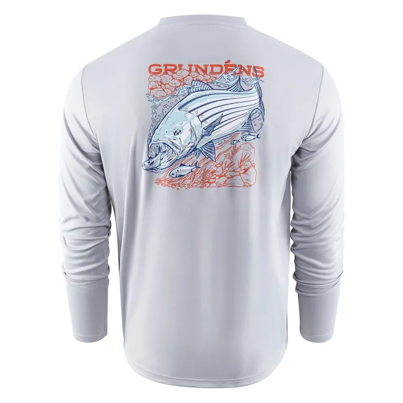 Grundens Shirts & Hoodies>Striped Bass LS Tech Tee