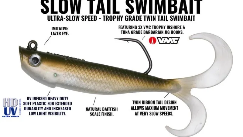 Hogy Soft Baits|Jigs>Slow Tail Twin Tail Swimbait