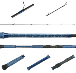 Jigging World Custom Rods>MK2 7'6" Custom Spinning Rod - Blue