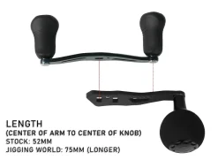 Jigging World Bates Power Handles>Power Handle for Shimano Tranx 300 & 400 Baitcasting Reels