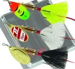 Mepps Spinnerbaits, Buzzbaits, Inline Spinners>Bass Pocket Pac - #3 Aglia Dressed Inline Spinners