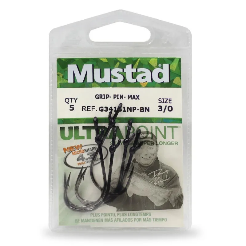 Mustad Hooks>G34131NP-BN Grip-Pin Max Hooks
