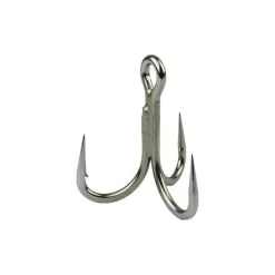 Mustad Hooks>Jaw Lok 5X Strong In-Line Treble Hooks