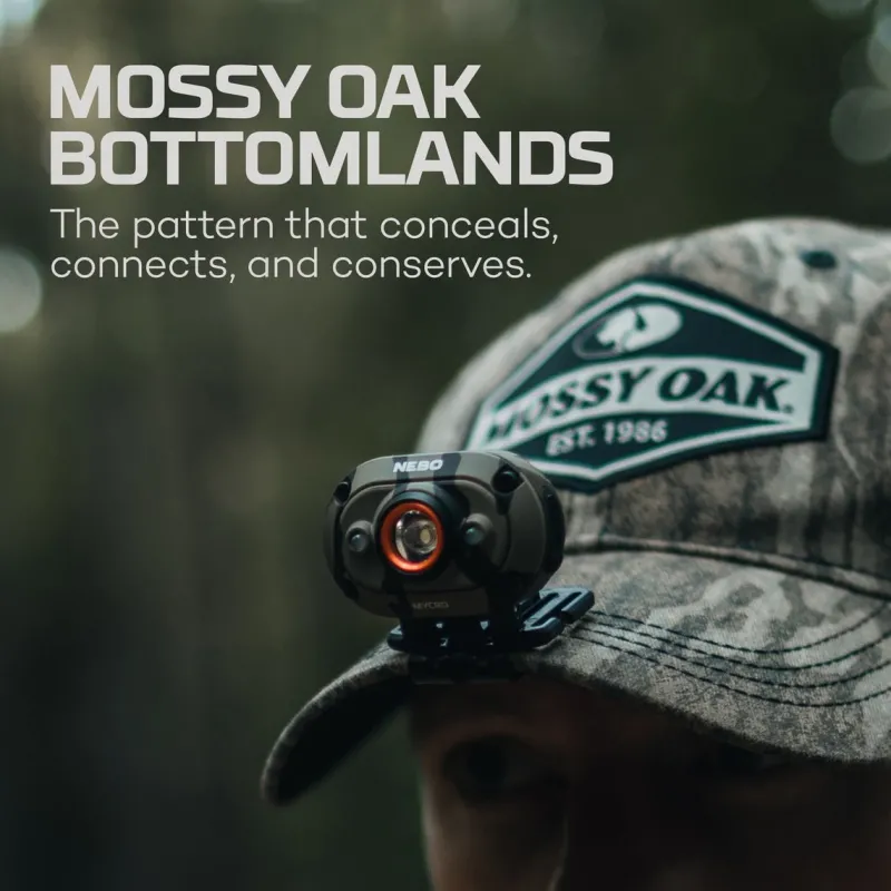 Nebo Lighting & Headlamps>Mycro 400 Lumen Headlamp Mossy Oak BottomLand