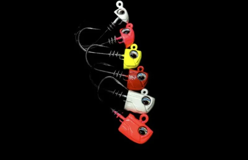 NLBN Jigs>- No Live Bait Needed Hot Heads Screw Lock Jig Heads for 3" Paddle Tails
