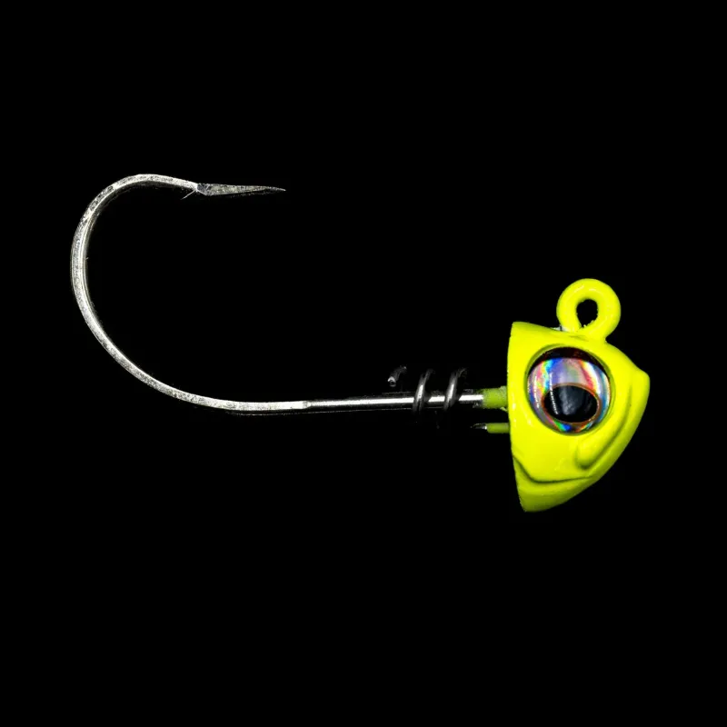 NLBN Jigs>- No Live Bait Needed Hot Heads Jig Heads for 8" Paddle Tails