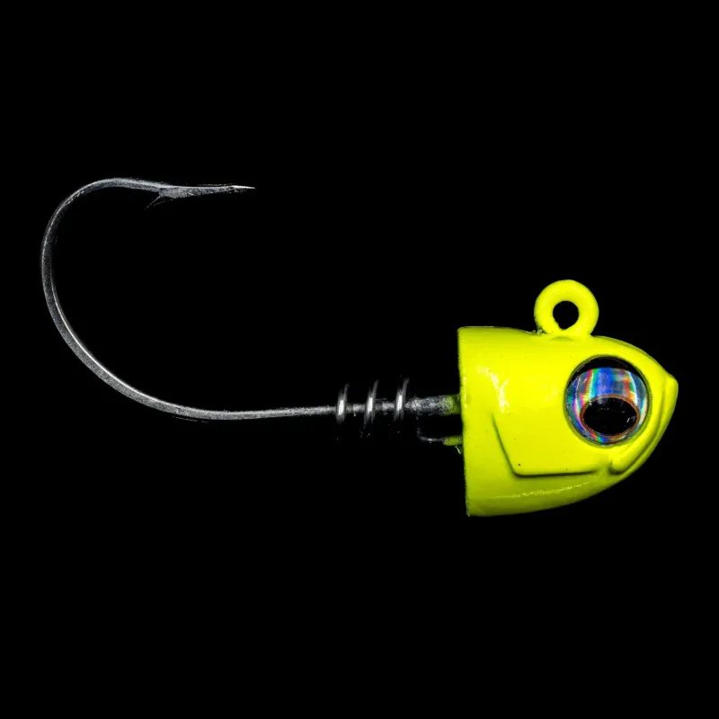 NLBN Jigs>- No Live Bait Needed Hot Heads Jig Heads for 8" Paddle Tails
