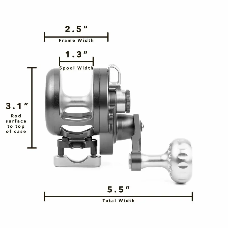 Seigler Conventional>LGN Large Game Narrow Lever Drag Reels