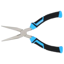 Shimano Split & Solid Rings|Tools>Brutas Silver Nickel Long Nose Pliers