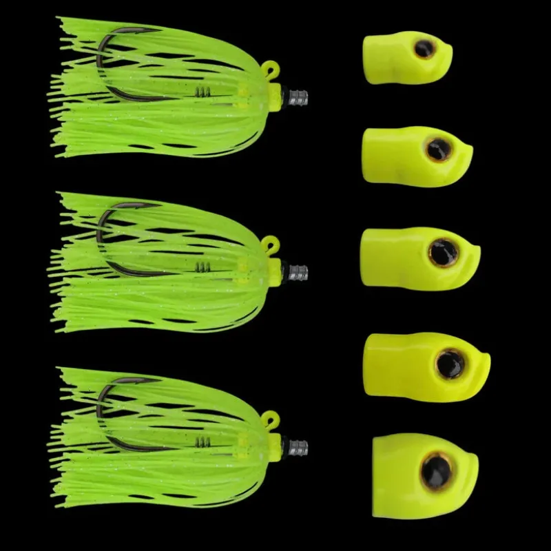 Stack Tackle Hard Baits>Skirted Screwy Head 5/0 Jigs