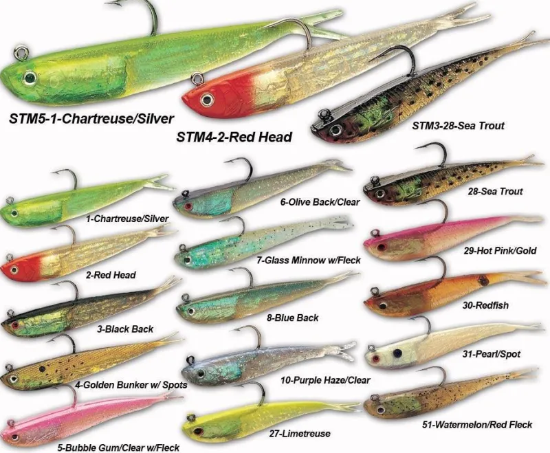 Tsunami Soft Baits>Holographic Split Tail Minnows