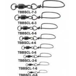 Tsunami Swivels & Snaps>TBBSCL Ball Swearing Swivels with Coastlock Snap