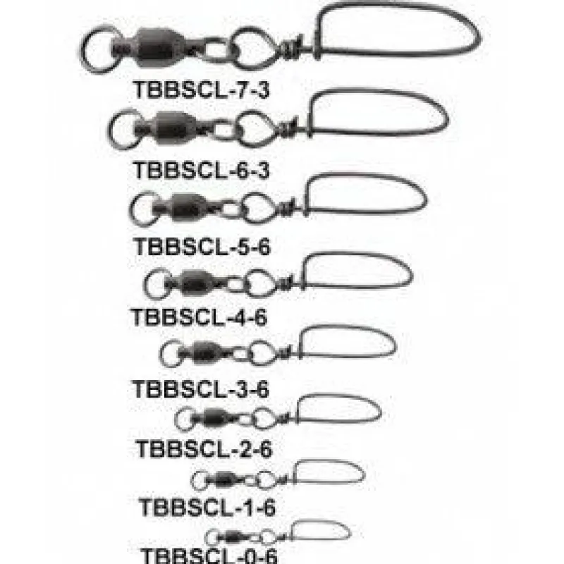Tsunami Swivels & Snaps>TBBSCL Ball Swearing Swivels with Coastlock Snap