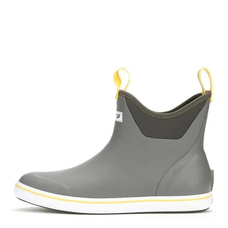 Xtratuf Shoes & Boots>Men's 6" Ankle Deck Boots Gray/Yellow