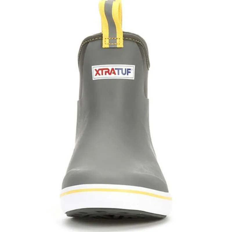 Xtratuf Shoes & Boots>Men's 6" Ankle Deck Boots Gray/Yellow