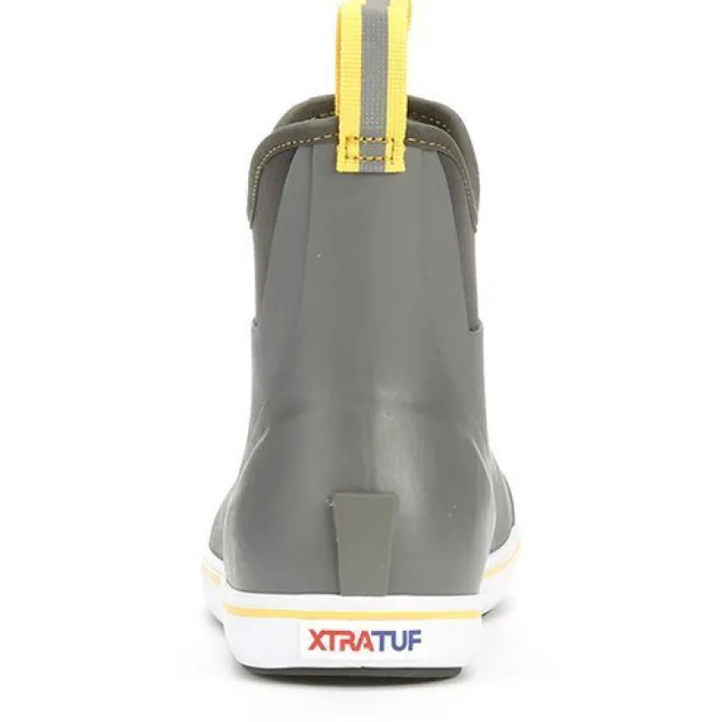 Xtratuf Shoes & Boots>Men's 6" Ankle Deck Boots Gray/Yellow