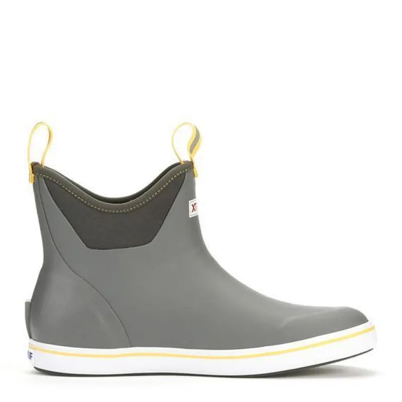 Xtratuf Shoes & Boots>Men's 6" Ankle Deck Boots Gray/Yellow