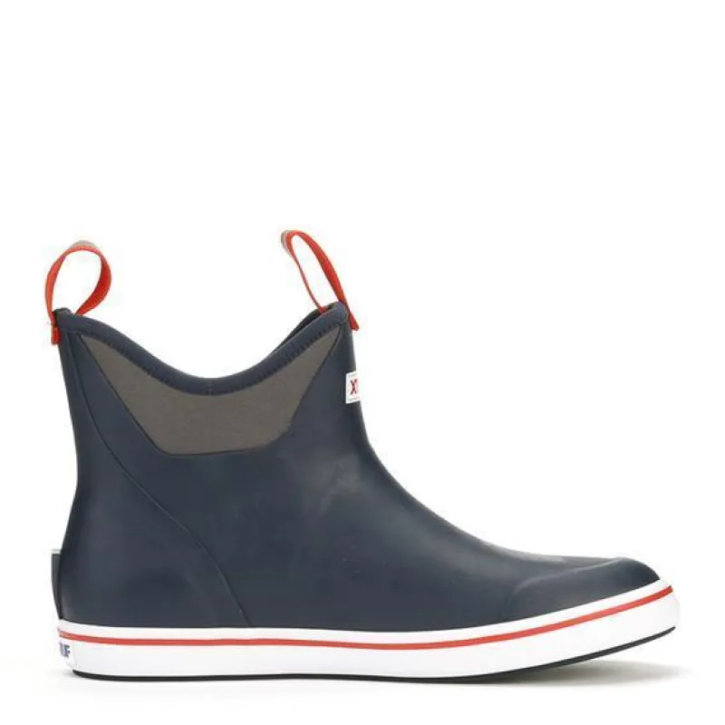 Xtratuf Shoes & Boots>Men's 6" Ankle Deck Boots Navy/Red